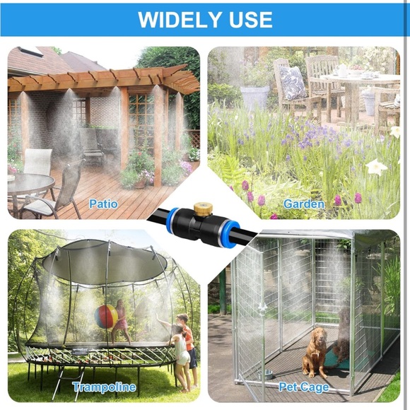 MistingCoolingSystem62FT (19M)MistingLine+22BrassMist Nozzles+BrassAdapter(3/4") - Picture 6 of 8